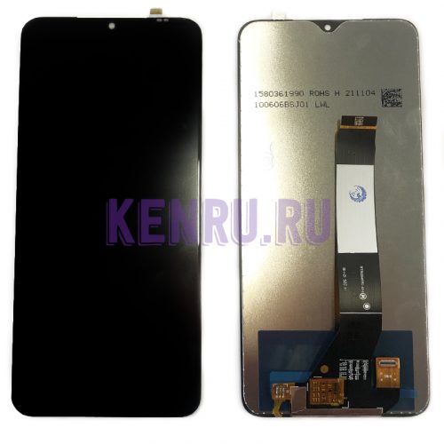 Дисплей для Xiaomi Poco M3 Redmi 9T m2010j19cg в сборе с тачскрином Черный - OR