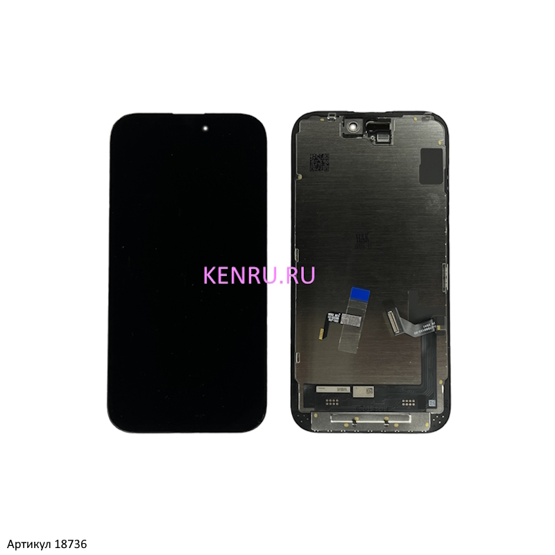 Дисплей для iPhone 15 A3090 в сборе с тачскрином Черный JK In-Cell площадка под IC