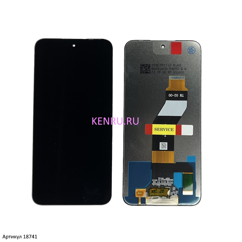 Дисплей для Infinix Smart 10 Smart 10 Plus X6725 в сборе с тачскрином Черный - OR