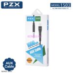 Кабель AUX 3,5 мм Jack - Type-C PZX 1503 оплетка нейлон Черный