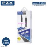 Кабель AUX 3,5 мм Jack - lightning PZX 1505 оплетка нейлон Черный