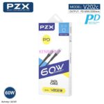 PZX V202C Кабель Type-C - Type-C 60W оплетка нейлон 2m Черный