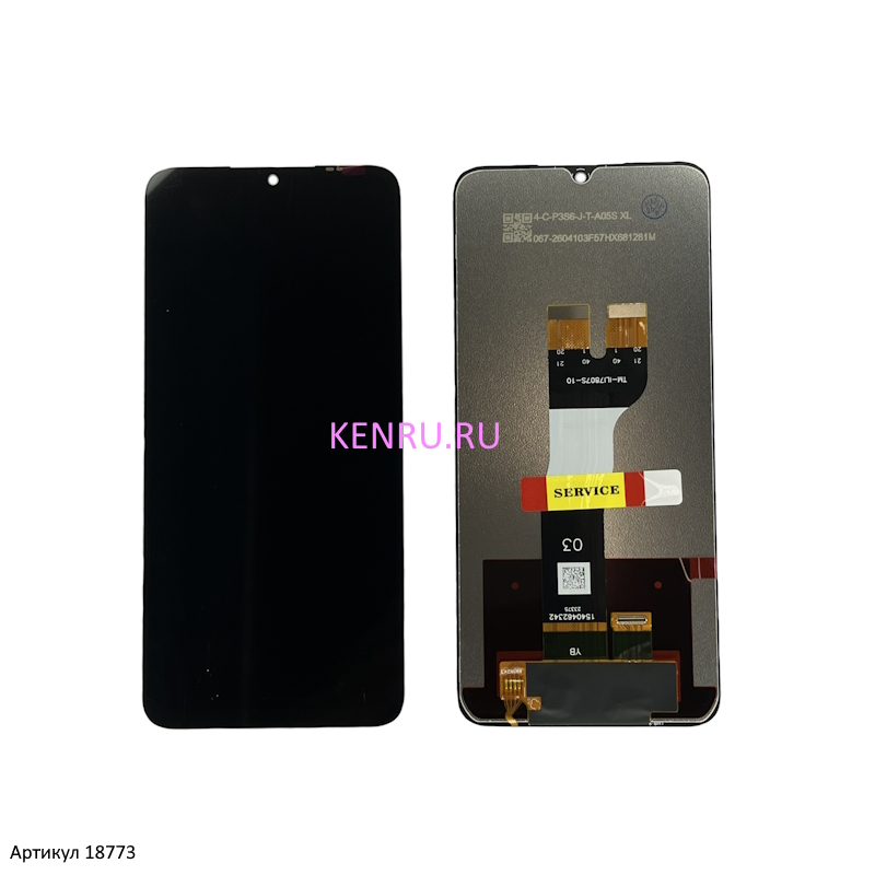 Дисплей для Samsung Galaxy A05s A057F в сборе с тачскрином Черный - OR